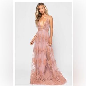 Blush Promenade Maxi dress by Lady Black Tie